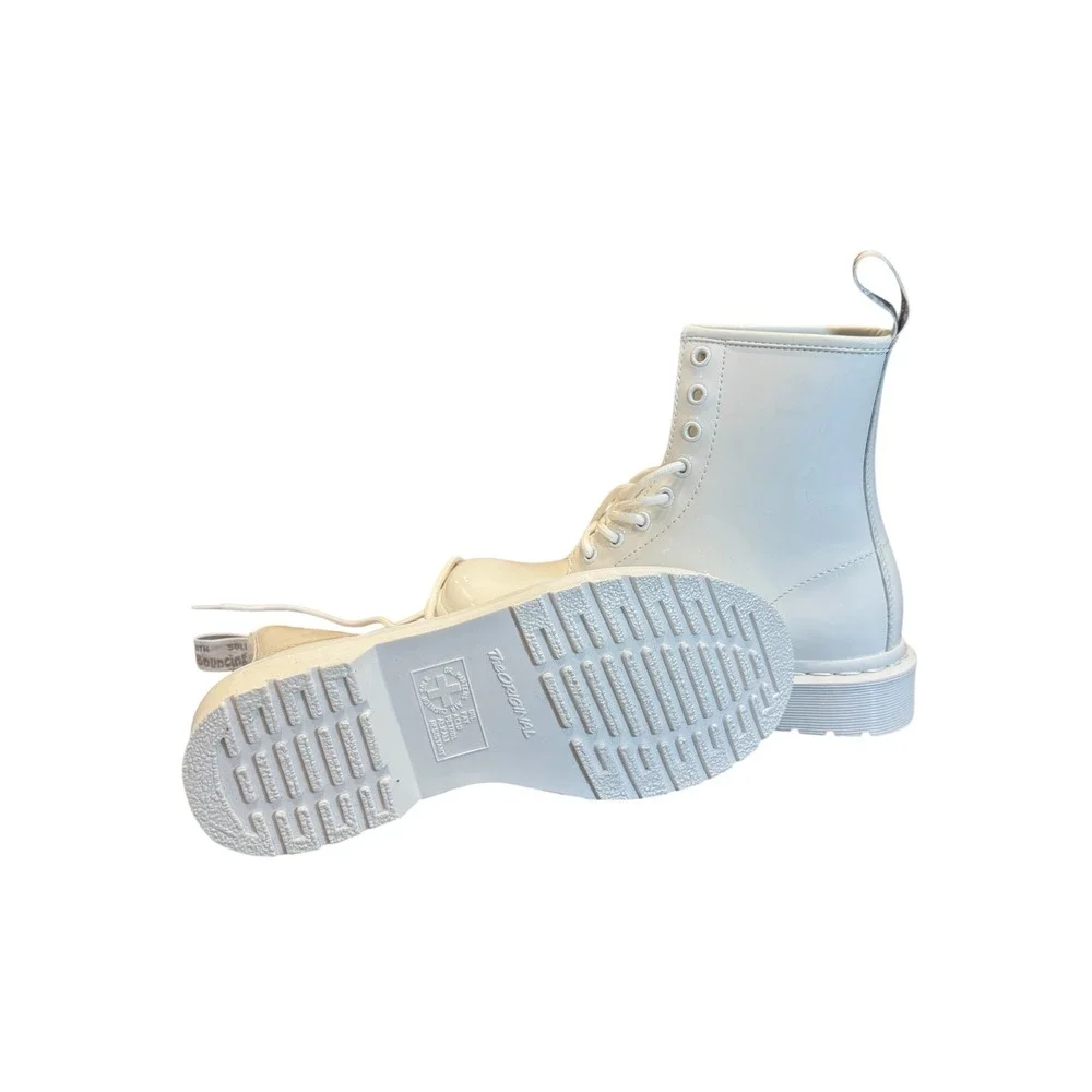 Dr. Martens 1460 Mono White Patent Leather Ankle Boots Womens Shoes US Size 6 - Picture 3 of 7